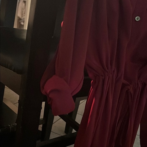 Red Button-Up Dress - Picture 2 of 7